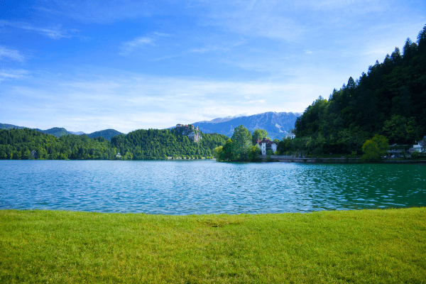 swimming in lake bled