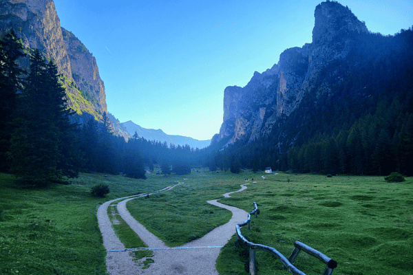 hiking in the dolomites, italy