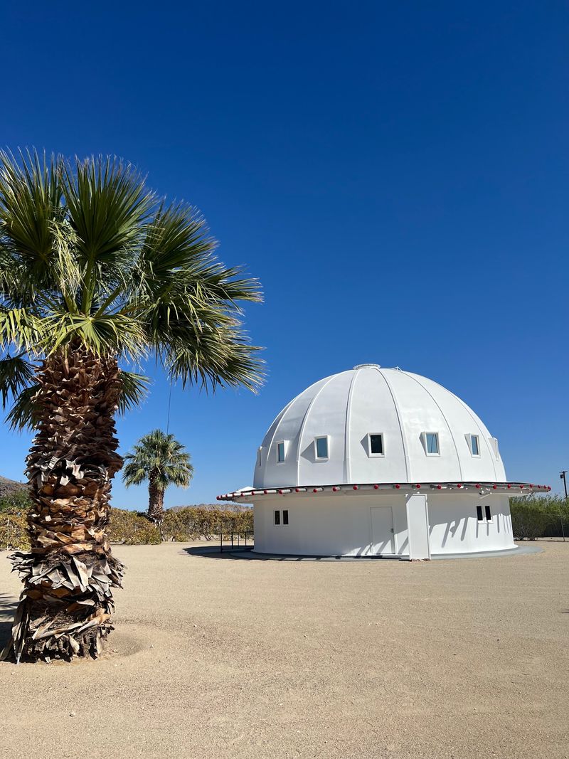A Wooden Dome Rising Out Of The High Desert Near Joshua Tree A Wooden Dome Rising Out Of The High Desert Near Joshua Tree