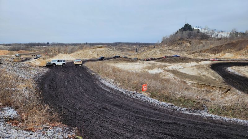 An Off-Road Playground Parked Right Beside A Ski Hill