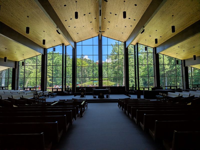 Big Windows That Keep The Crucifix In View