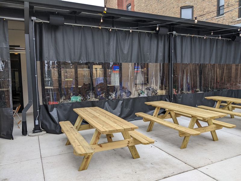 Counter Stools, Front Tables, and a Heated Back Patio Counter Stools, Front Tables, and a Heated Back Patio