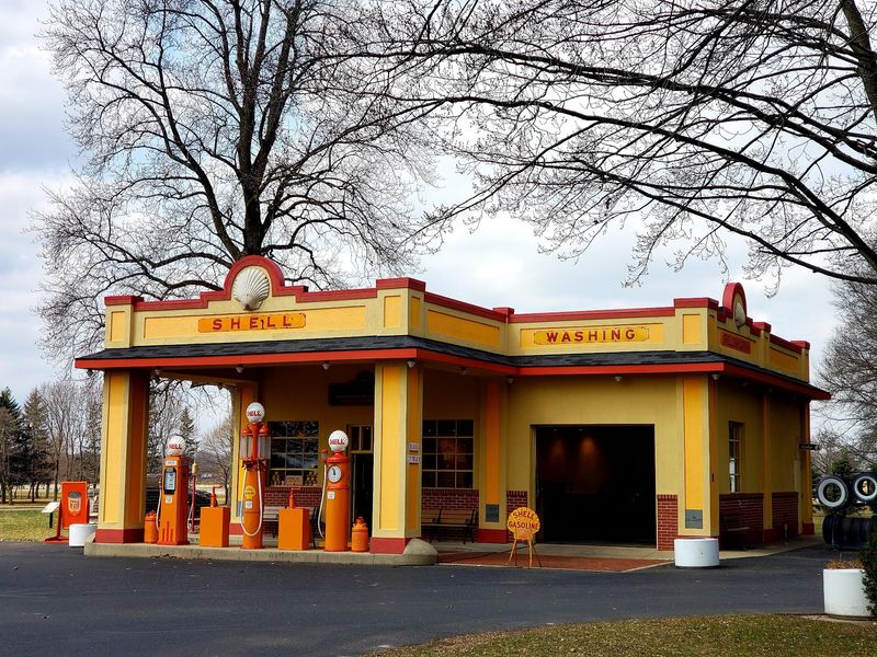 Fill Up At A 1930s Shell Station Frozen In Time