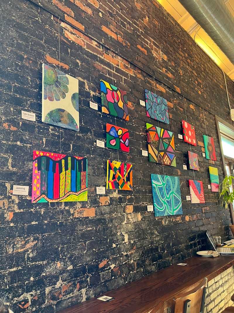 Mason Jars, Local Art, And A Busy Community Board Mason Jars, Local Art, And A Busy Community Board