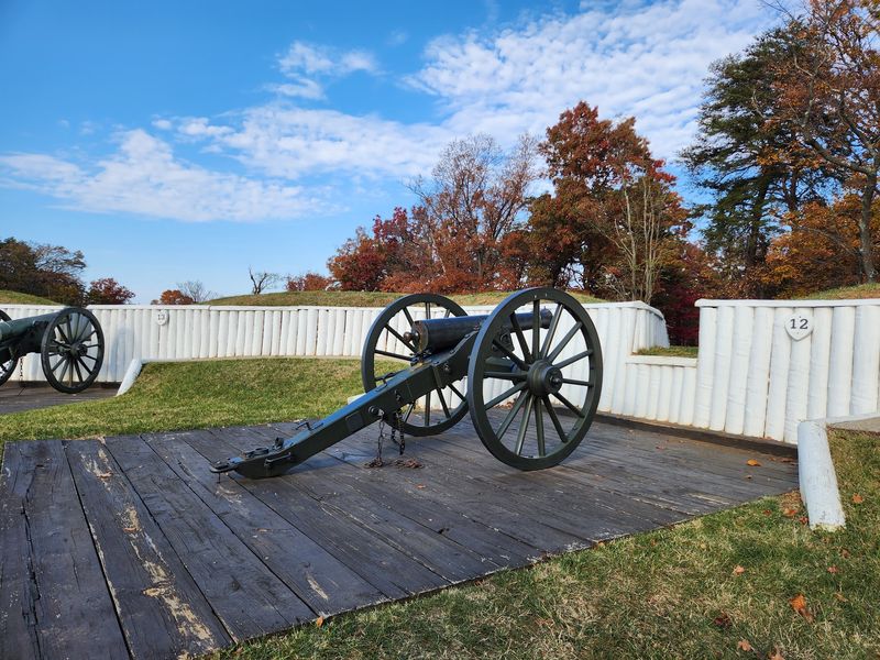 Replica Cannons Guarding a Rebuilt Bastion