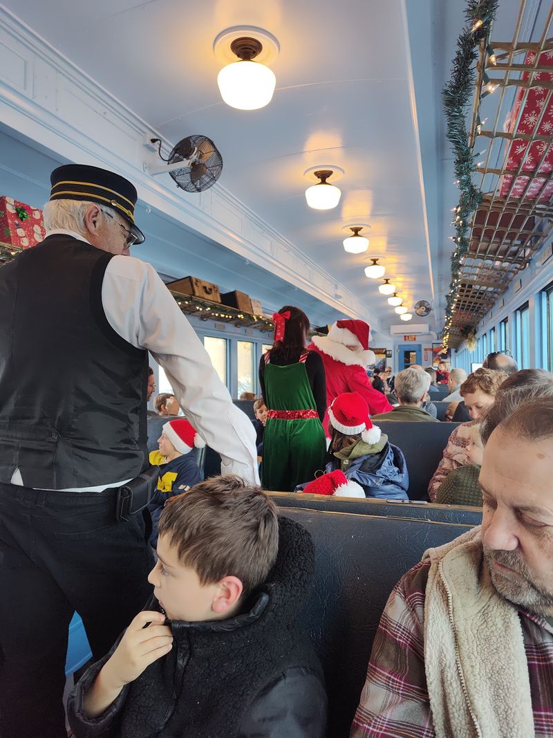 Santa Rides The Rails, And Pajamas Are Welcome Santa Rides The Rails, And Pajamas Are Welcome