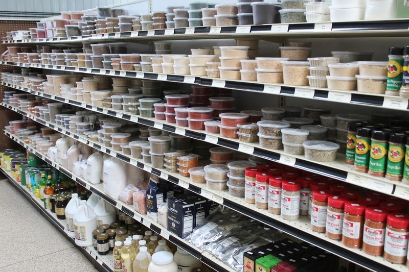 Shelves Full of Bulk Spices and Herbs