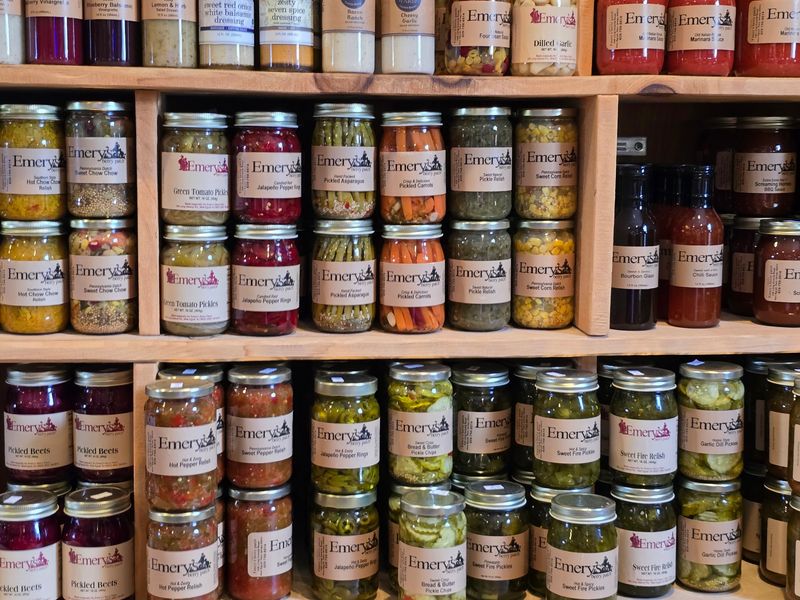 Shelves Of Jams, Jellies And Pumpkin Butter