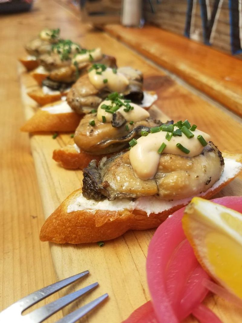 Smoked Oysters On Crostini, The Sleeper Hit Smoked Oysters On Crostini, The Sleeper Hit
