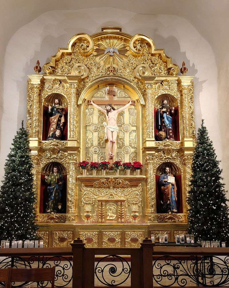 Stained Glass, Statues, and a Gilded Altar