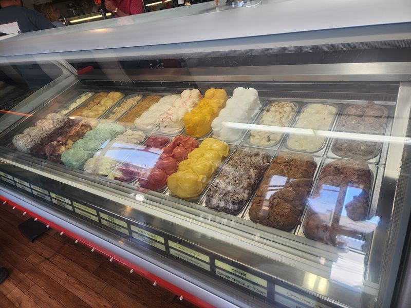 Twenty-Four Flavors Of Gelato Sitting Next To The Cannoli
