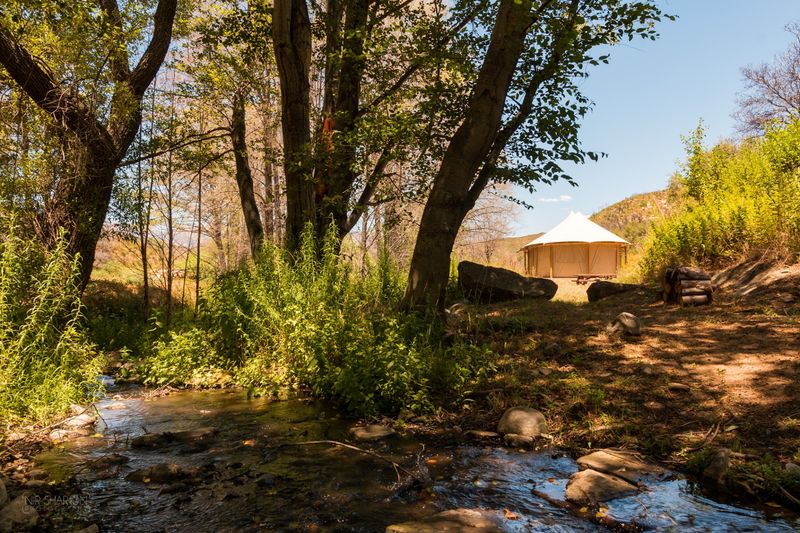 Two Safari Tents With Ponds Right Outside The Flap