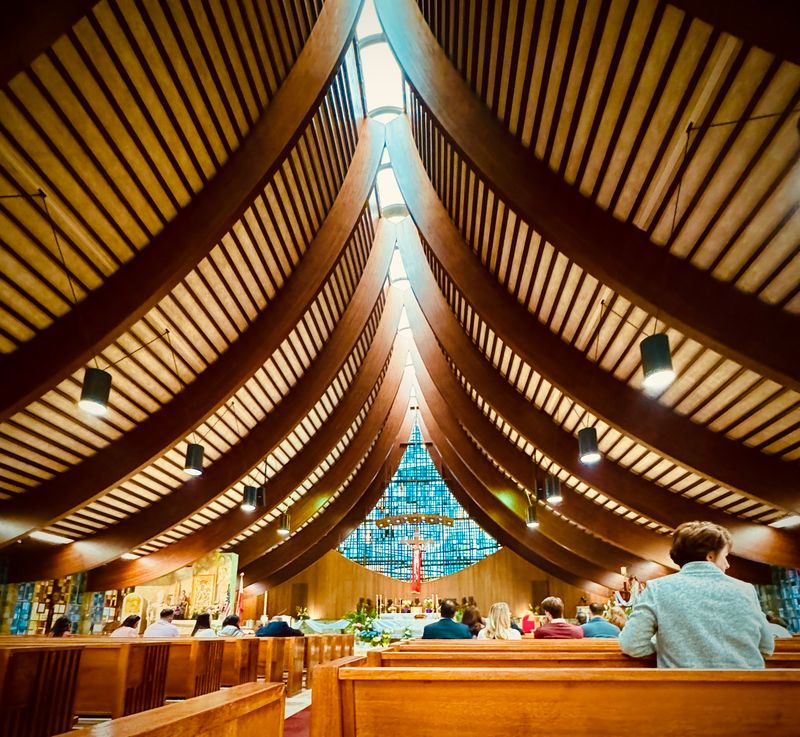Wooden Beams Shaped Like Hands Lifted In Prayer Wooden Beams Shaped Like Hands Lifted In Prayer