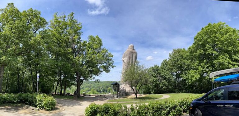 This Towering 48-Foot Statue Has Guarded The Rock River Above Oregon, Illinois Since 1911, And Kids Gasp At First Sight
